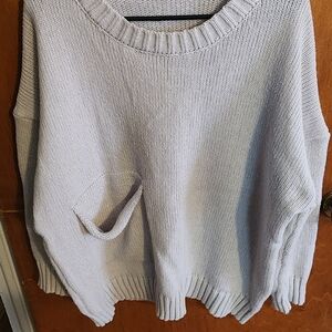 SHEIN Light Gray Crew Neck Sweater
